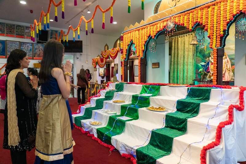 The Vedic Society Hindu Temple prepares to celebrate the Hindu New Year. Mr Sunak's family were regulars at the temple during his childhood. Getty Images