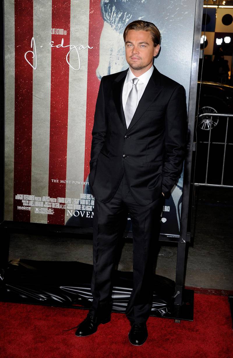 epa02991823 US actor and cast member Leonardo DiCaprio arrives for the world premiere of 'J Edgar' in Los Angeles, California, USA 03 November 2011. 'J Edgar' is the Opening Night Gala of AFI Fest 2011.  EPA/PAUL BUCK