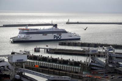 FILE PHOTO: A P&O ferry, the "Spirit of France", arrives at the Port of Dover, Britain, January 7, 2019. REUTERS/Peter Nicholls/File Photo