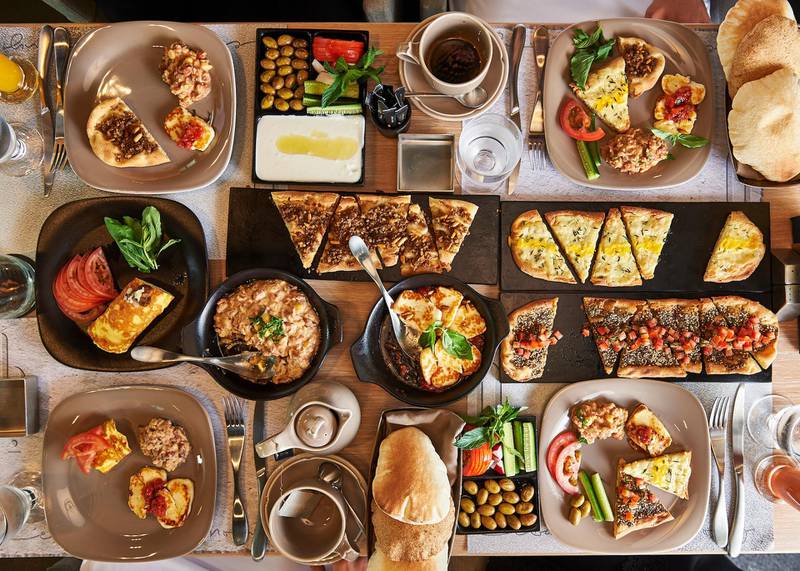 The spread at Bebabel, the Lebanese restaurant that opened at The Dubai Mall earlier this year. Courtesy Bebabel