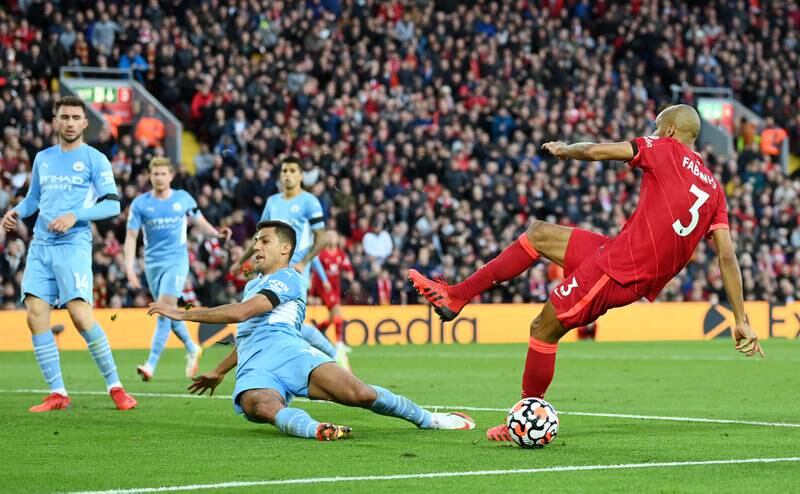 Fabinho - 4. The Brazilian was far too casual and spurned a late chance when the goal was yawning in front of him. He saw the ball late but should have shot first time instead of taking a touch. He looked ponderous in midfield. Getty Images