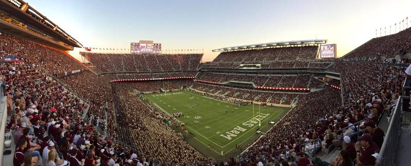The Kyle Field in College Station, Texas, during the 2015 season. Wikimediacommons