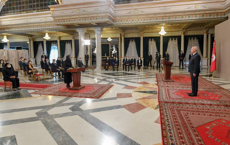 The ceremony. Photo: Tunisian Presidency via Reuters