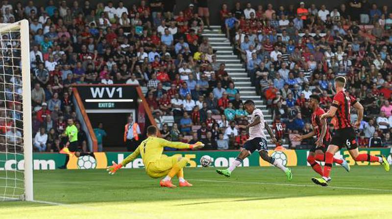 Arsenal's Brazilian striker Gabriel Jesus had a goal ruled out for offside. AFP