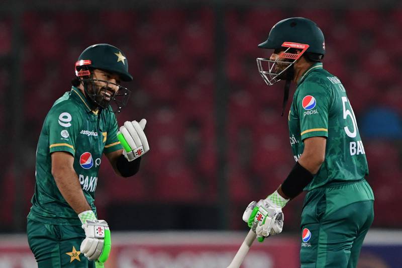 Pakistan's captain Babar Azam, right, and Mohammad Rizwan have been in great form in white-ball cricket. AFP