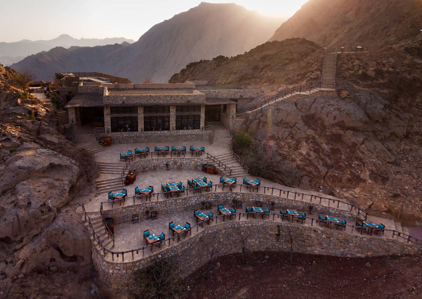 The villa complex is located in the Musandam region of Oman.  Photo: Six Senses Zighy Bay