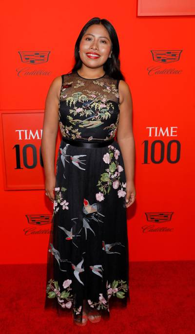 Yalitza Aparicio arrives on the red carpet for the Time 100 Gala at the Lincoln Center in New York on April 23, 2019. Reuters
