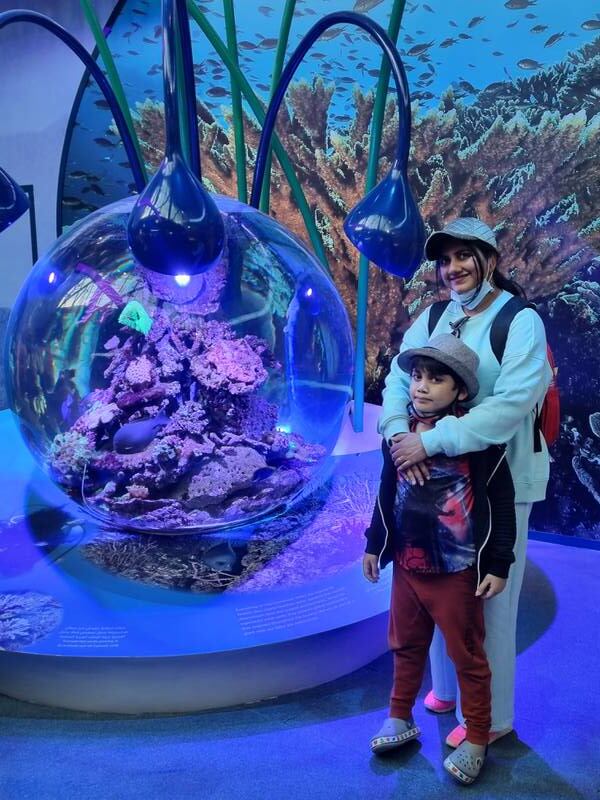 Mother and son have filled up their weekends by exploring the world at Expo. Photo: Tanmayi Kamath