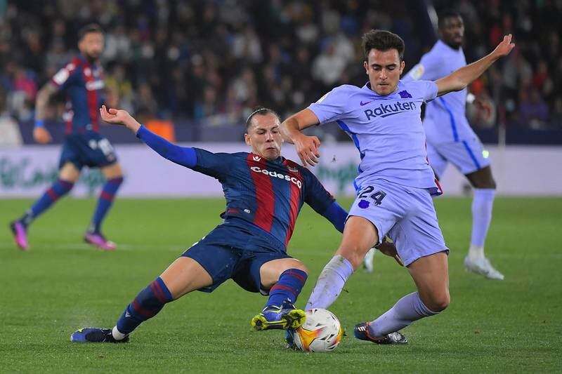 Eric Garcia – 7. Cleared the ball off the line on 26 as the momentum was with Levante. Played well, but gave the second penalty away on 54 with a handball. AFP