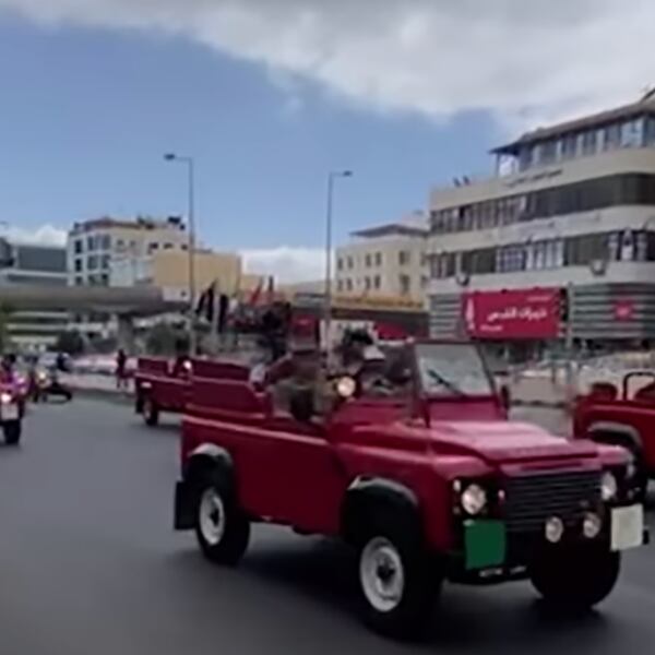 Convoy rehearsal for Jordan Crown Prince Hussein's wedding
