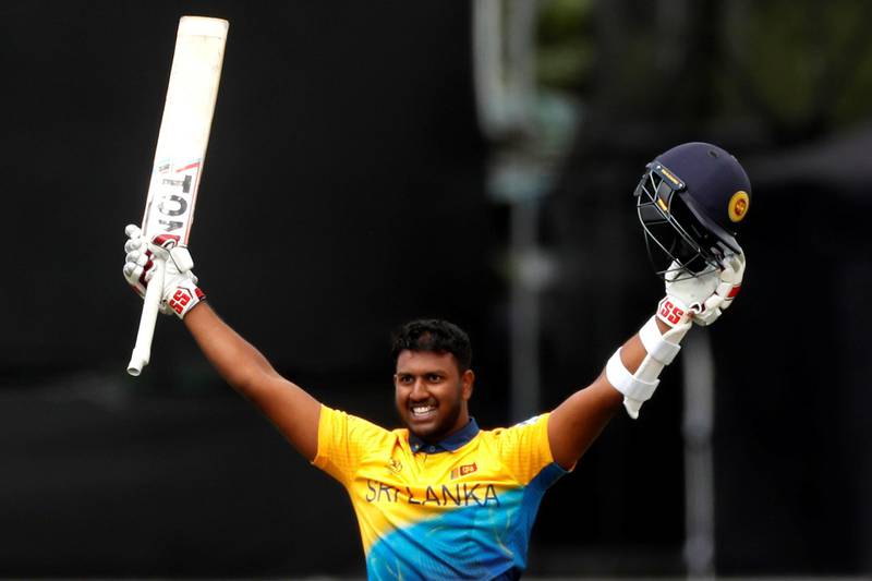 Avishka Fernando (Sri Lanka) scored 104 against the West Indies at the 2019 World Cup in Chester-le-Street at 21 years and 87 days. Lee Smith / Reuters