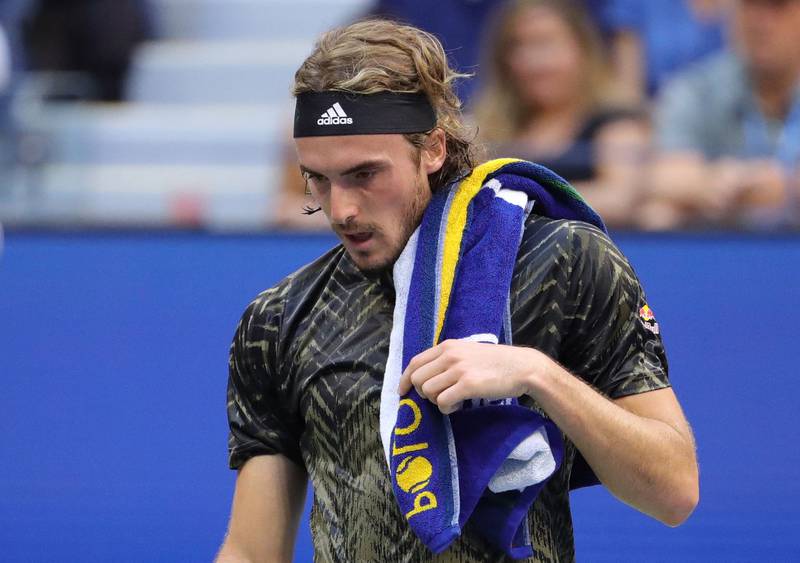 Greece's Stefanos Tsitsipas lost in the third round of the 2021 US Open. AFP