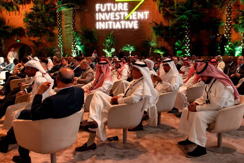 A panel session at the Future Investment Initiative conference in Riyadh. Bloomberg