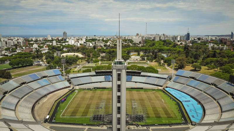 An aerial view of the Centenario Stadium, located in the Parque Batlle neighborhood, built to host the first inaugural 1930 FIFA World Cup, including both semi-final matches and the final match. On July 18, 1983, it was declared by FIFA as the first Historical Monument of World Football. Getty Images