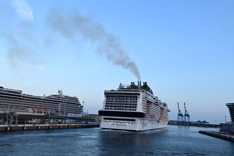 The cruise liner sets sail on the Mediterranean for a seven-night trip. AFP
