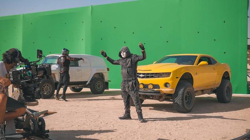 Behind the scenes of the music video Sweet Dreams in the UAE. Photo: A.K.A Media