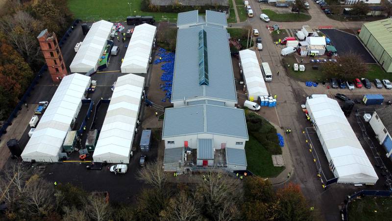 The Manston immigration short-term holding facility in Thanet, Kent. PA