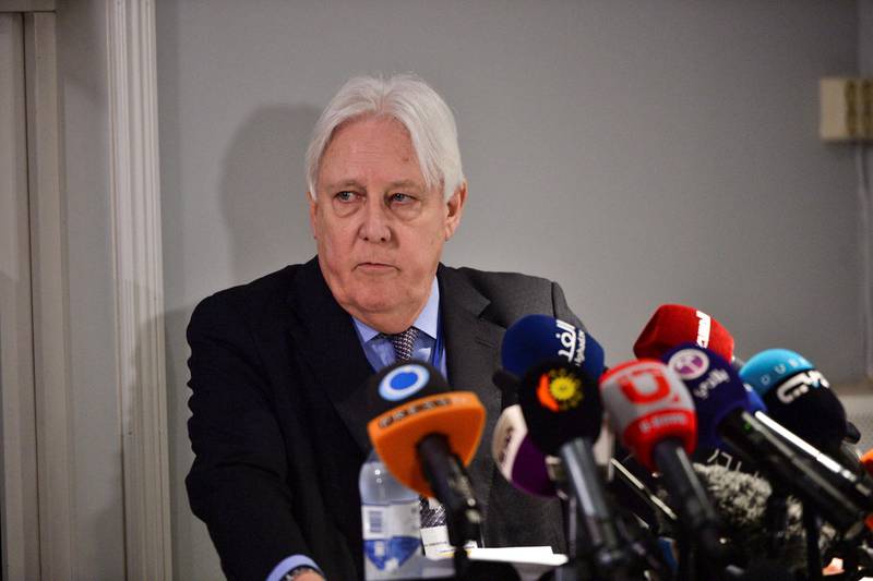 United Nations Special Envoy to Yemen Martin Griffiths is seen during a news conference at Johannesberg Palace, north of Stockholm, Sweden December 10, 2018. TT News Agency/Stina Stjernkvist via REUTERS ATTENTION EDITORS - THIS IMAGE WAS PROVIDED BY A THIRD PARTY. SWEDEN OUT. NO COMMERCIAL OR EDITORIAL SALES IN SWEDEN