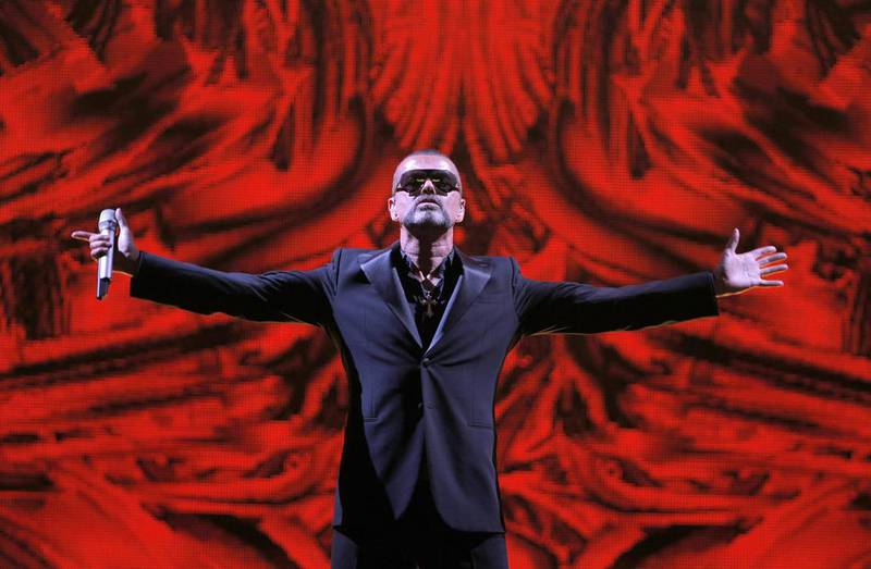 George Michael performs at a concert to raise money for the Aids charity Sidaction at Palais Garnier Opera house in Paris on September 9, 2012. AP