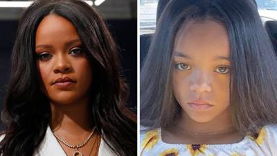 Seeing double: Rihanna (left) and her young doppelganger, Ala'a Skyy. AP and Instagram / Ala’a Skyy