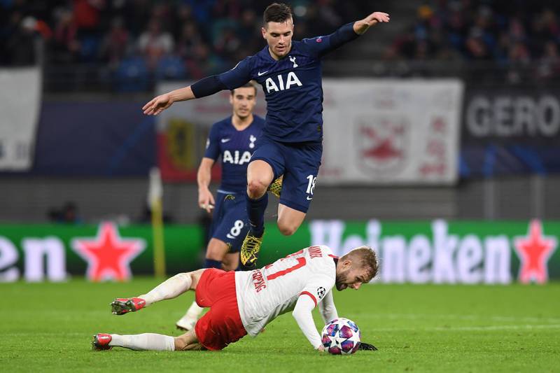 Tottenham's Giovani Lo Celso, top, is perhaps on of the few players who have impressed during Mourinho's tenure. EPA