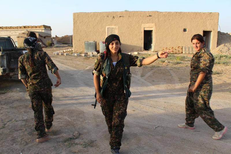 Hezel, a young YPJ fighter who  says she prefers a life of war and hardship to the strictures of Syria’s conservative society. ‘At the front I am free, in society I wasn’t,’ she tells The National.