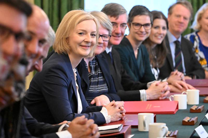 Ms Truss holds her first Cabinet meeting at 10 Downing Street. Reuters