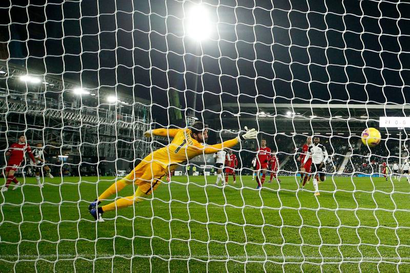 Fulham's Bobby Decordova-Reid scores the opening goal at Craven Cottage on Sunday. AP
