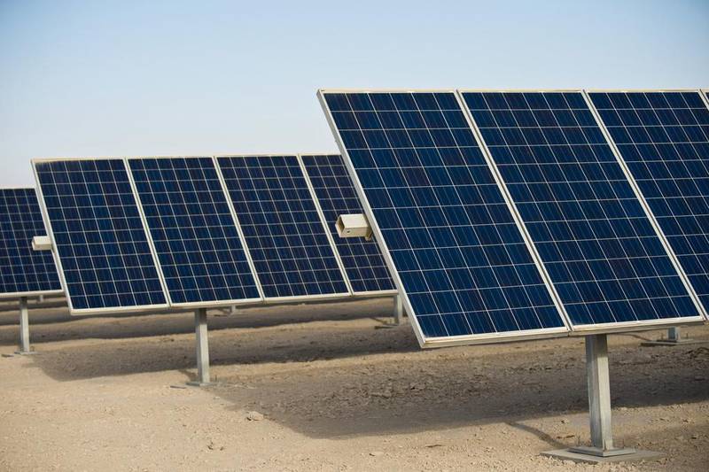 Saudi Arabia's  first solar project, a 300MW scheme at Sakaka will reach full commercial operation by year-end. AFP