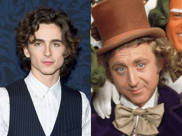 Timothee Chalamet will take on the famous role of Willy Wonka, also portrayed by Gene Wilder in a 1971 film, right, in a 2023 musical from Warner Bros. AP Photo
