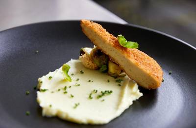 A dish made with lab-grown cultured chicken developed by Eat Just. Eat Just via Reuters