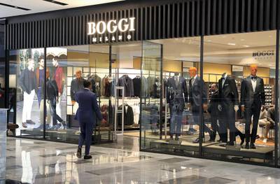 ABU DHABI ,  UNITED ARAB EMIRATES , SEPTEMBER 4 – 2019 :- Boggi store at the new expansion of The Galleria on Al Maryah Island in Abu Dhabi. ( Pawan Singh / The National ) For Lifestyle