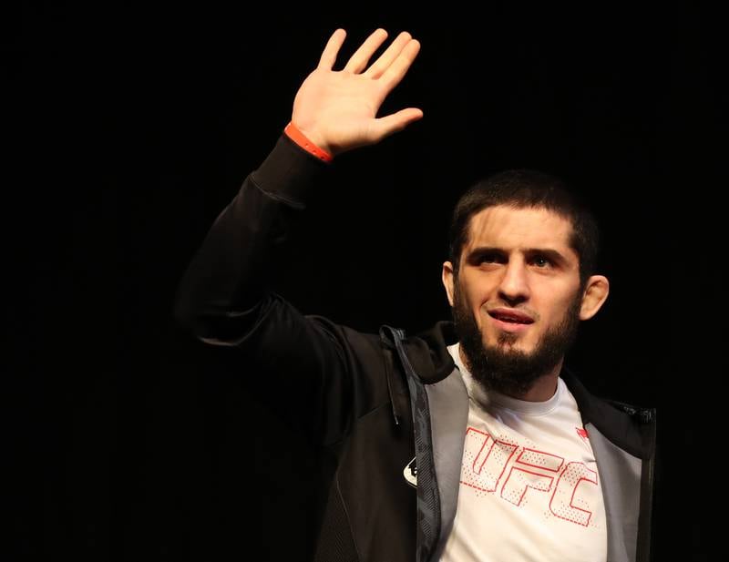 Islam Makhachev boosted his UFC lightweight title shot hopes with a first round TKO of Bobby Green in Las Vegas.