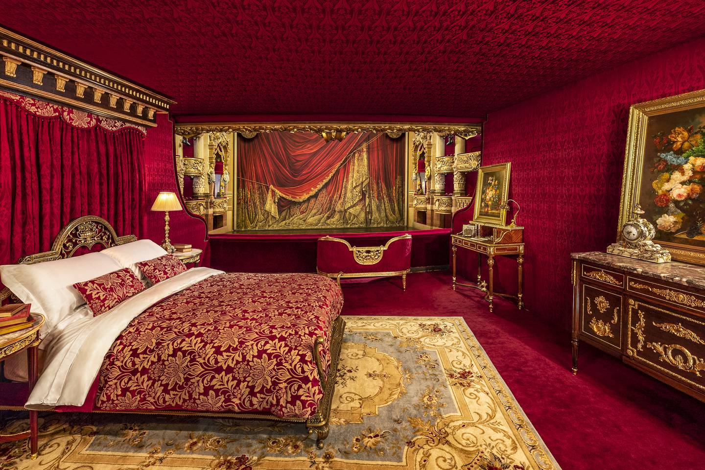 Guests will sleep in a bedroom created in the Box of Honours. Photo: Airbnb