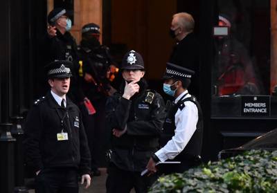 Police in London said they will not investigate an alleged lockdown-breaking party at Number 10 Downing Street.  (Photo by JUSTIN TALLIS  /  AFP)