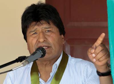 FILE PHOTO: Bolivia's exiled former president Evo Morales. Pictured October 26, 2019. REUTERS/Manuel Claure NO RESALES. NO ARCHIVES/File Photo