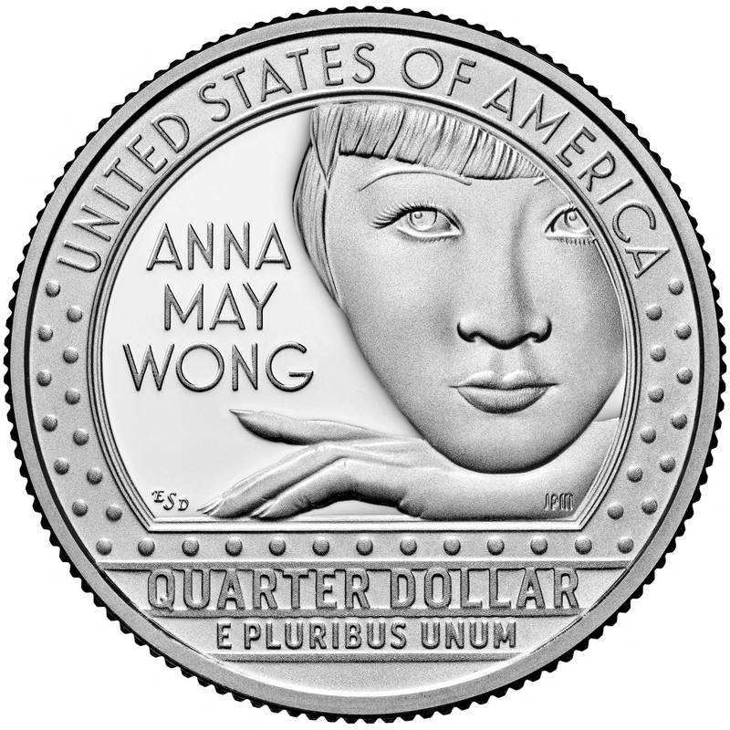 Actress Anna May Wong, featured on the quarter, is the first Asian American to appear on US currency. Reuters