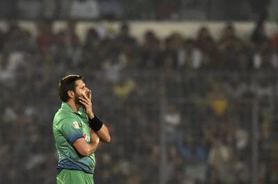 Shahid Afridi has stepped down as captain of Pakistan's Twenty20 side after their early exit from the World Twenty20 in India. Munir Uz Zaman / AFP
