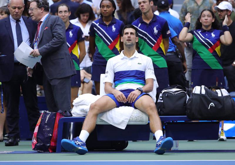 Serbia's Novak Djokovic applauds the crowd after losing to Russia's Daniil Medvedev. AFP