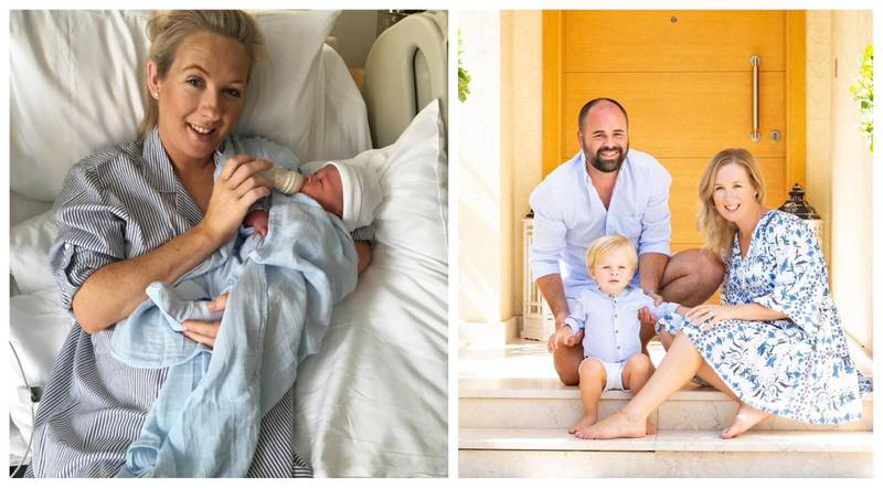 Dubai mother and businesswoman Katie Watson Grant welcomed her son, Rafferty, at London's Portland Hospital, where Princess Eugenie, Meghan Markle and Victoria Beckham have all given birth. Courtesy Katie Watson Grant