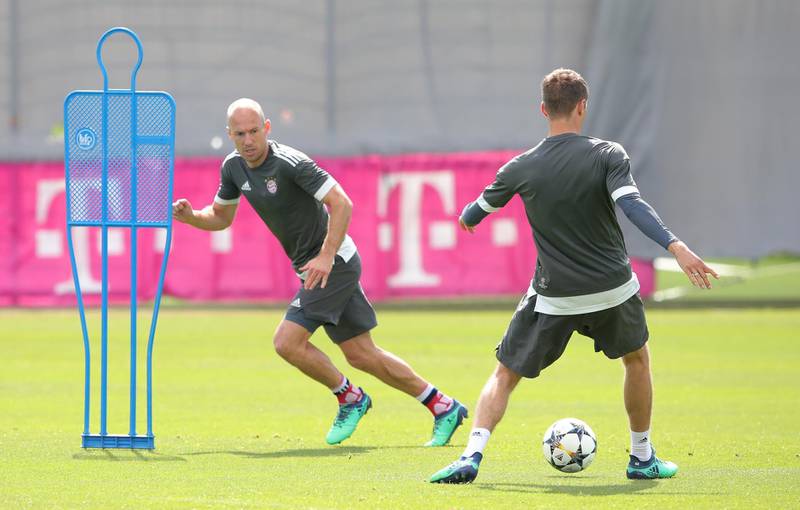 Bayern Munich's Arjen Robben in action during a training session. Alexander Hassenstein / Getty Images