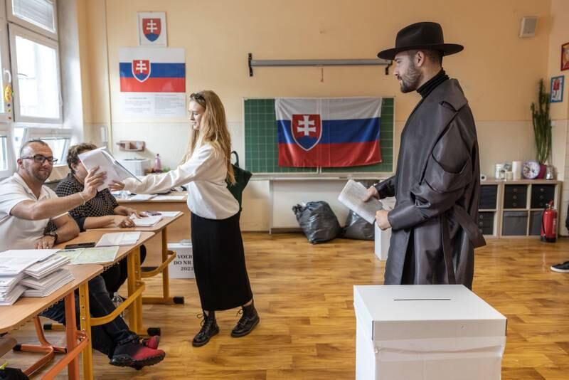 Balloting took place in Slovakia after a previous pro-Ukraine government was brought down by internal infighting. Getty Images