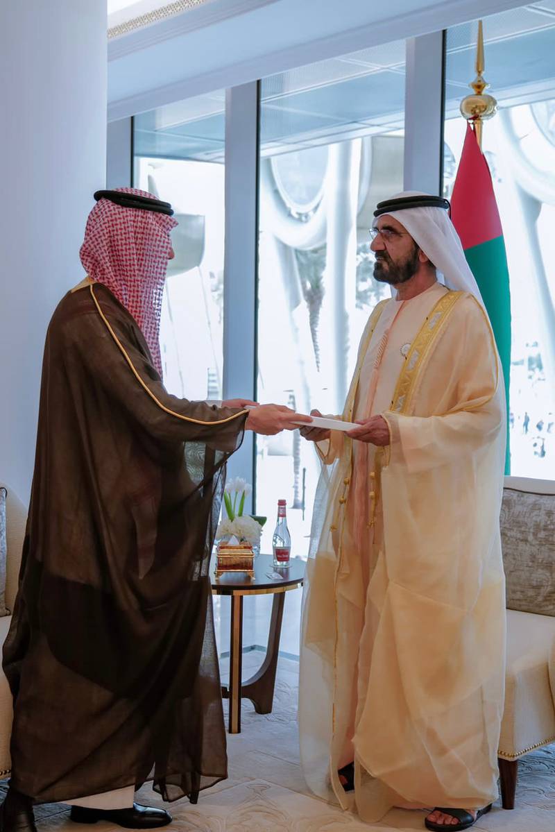 The letter also contained wishes of good health for the President, Sheikh Khalifa.