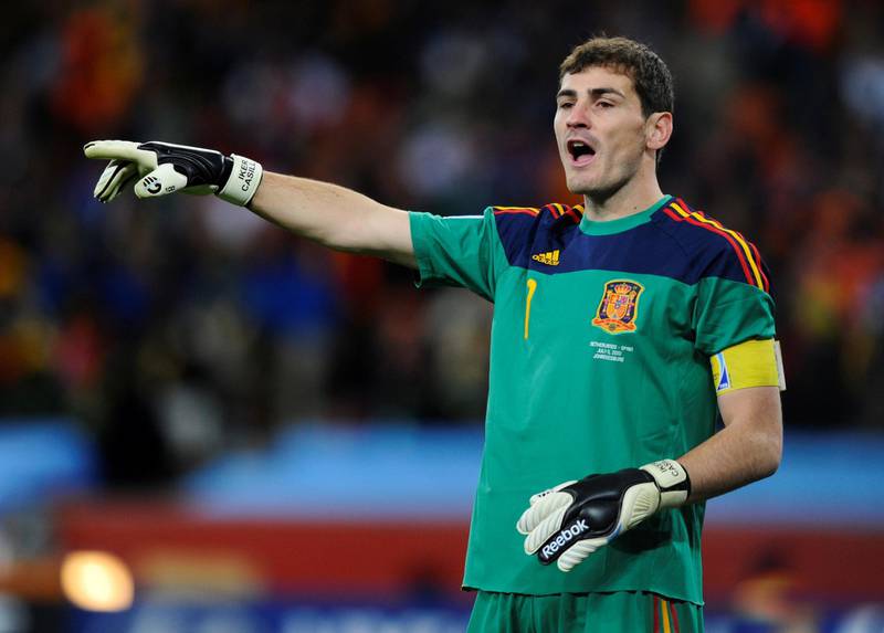 Iker Casillas  at the 2010 World Cup. Reuters