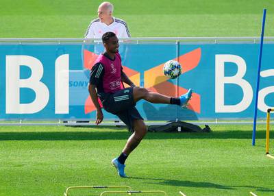 Juventus full-back Danilo during training Reuters