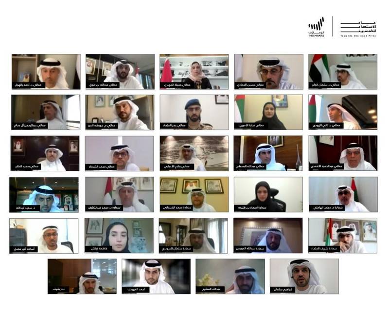 Top government officials meet to discuss the UAE's economic plan for the coming 50 years. Wam