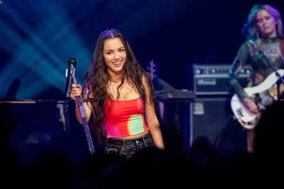 Olivia Rodrigo performs in concert during a taping of the 'Austin City Limits' TV show at ACL Live on October 2, 2021 in Austin, Texas. Invision / AP