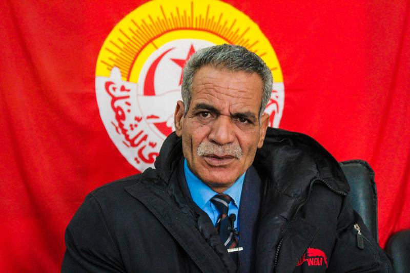 Omar Hlimi, president of the General Tunisian Labour Union in Redeyef, says resistance can break the cycle of hopelessness. Ghaya Ben Mbarek / The National