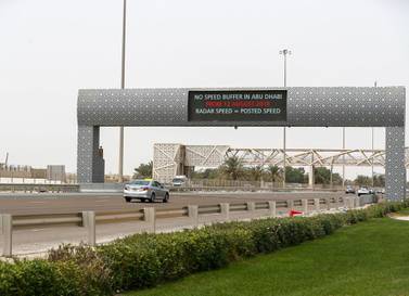 The speed buffer in Abu Dhabi will be removed on Sunday, August 12. Victor Besa / The National