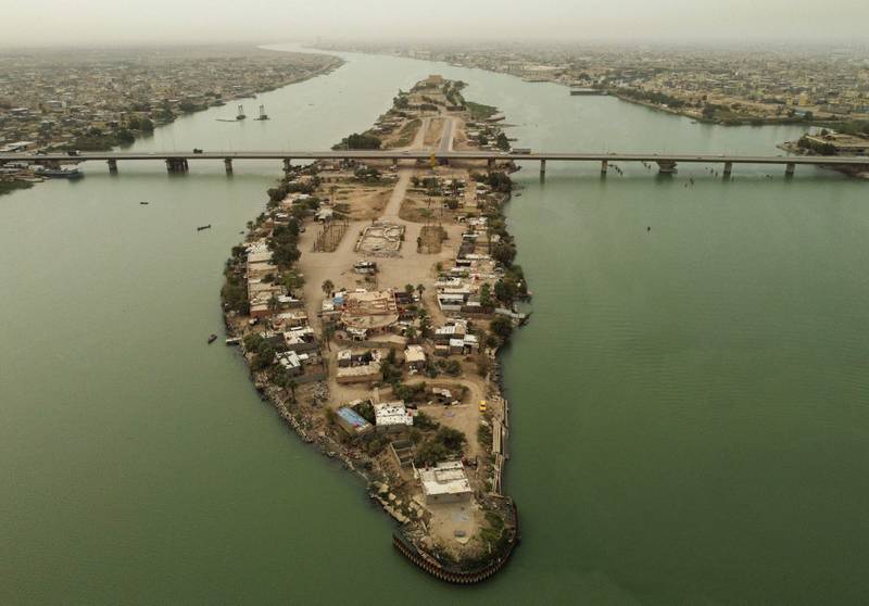 In 2018 the Shatt Al Arab river became highly saline. AFP